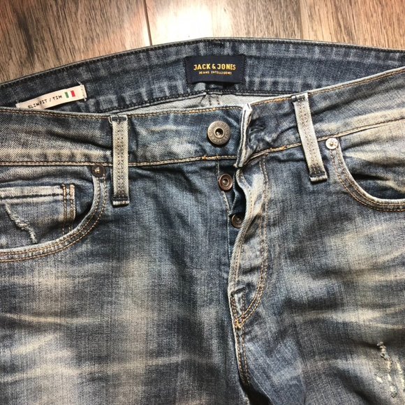 30/32 Jack and Jones Tim Icon Slim Fit Jeans - Picture 5 of 13
